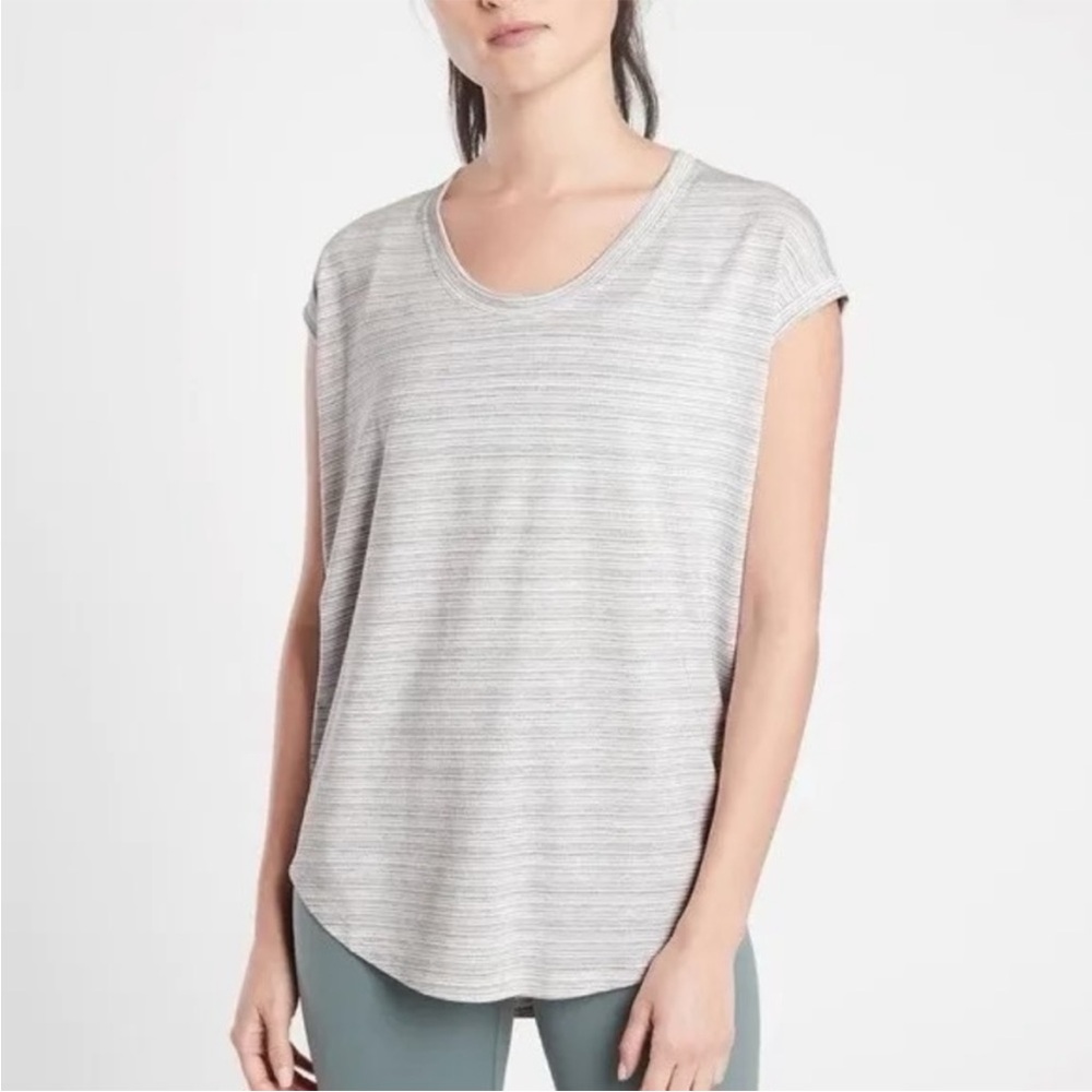 Athleta Cloudlight Stratus Striped Tee Size Medium